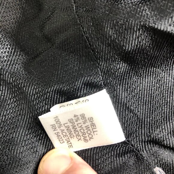 Banana Republic Womens Blazer Black Wool Blend Stretch Work Career Suit Jacket 2 - Picture 7 of 12